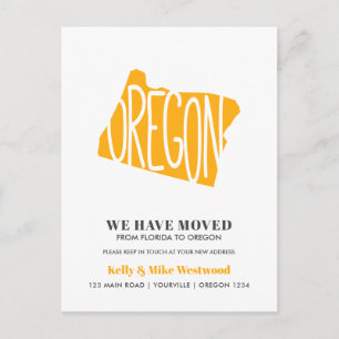 OREGON新しい住所を移動しました新しいホームポストカード ポストカード