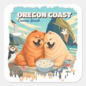 OREGON • キャノンビーチのチャウダー スクエアシール (正面)