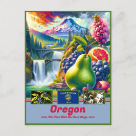 Oregon 威厳のある疑問に思: 自然とランドマーク ポストカード