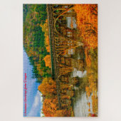 Oregon Bridge.クリスマスの挨拶 ジグソーパズル (縦)