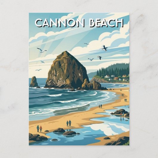 Oregon Cannon Beach Travel ポストカード (正面)