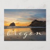 Oregon Coast Cape Kiwanda Sunset Souvenir ポストカード (正面)