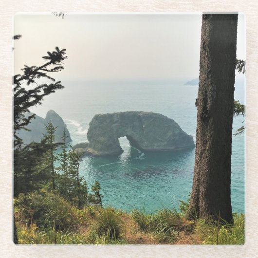 Oregon Coast、Samuel H. Boardman、Arch Rock ガラスコースター (正面)