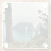 Oregon Coast、Samuel H. Boardman、Arch Rock ガラスコースター (裏面)
