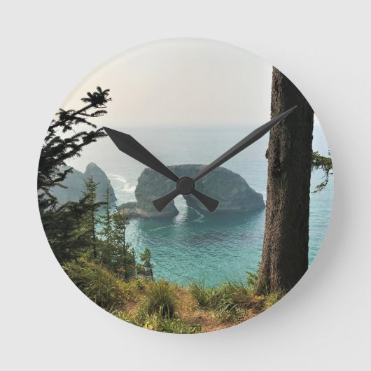 Oregon Coast、Samuel H. Boardman、Arch Rock ラウンド壁時計 (正面)