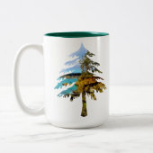 Oregon Coast Treeカスタマイズ可能 ツートーンマグカップ (左)