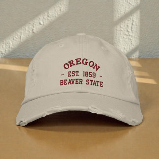 Oregon Est 1859 Beaver State Embroidered Cap 刺繍入りキャップ