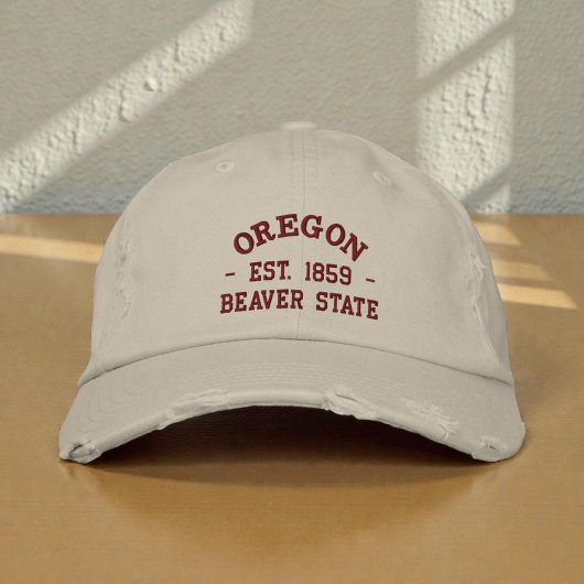Oregon Est 1859 Beaver State Embroidered Cap 刺繍入りキャップ