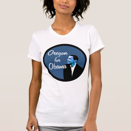 Oregon for Obama Blue T-Shirt Tシャツ (正面)