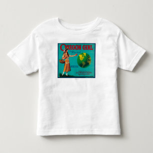 Oregon Girl Apple Crate LabelElgin、または トドラーTシャツ