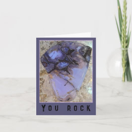 Oregon Holly Blue Agate You Rock Greeting Card サンキューカード