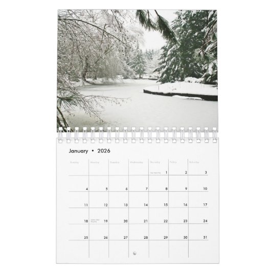 Oregon Landscape Calendar カレンダー (1月 2026)