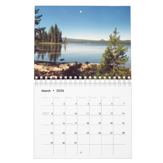 Oregon Landscape Calendar カレンダー (3月 2026)