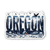 Oregon Nature Sticker | Oregon Camping Sticker シール