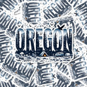 Oregon Nature Sticker | Oregon Camping Sticker シール