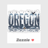 Oregon Nature Sticker | Oregon Camping Sticker シール (シート)