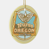 Oregon Nurse Caduceus セラミックオーナメント (右)