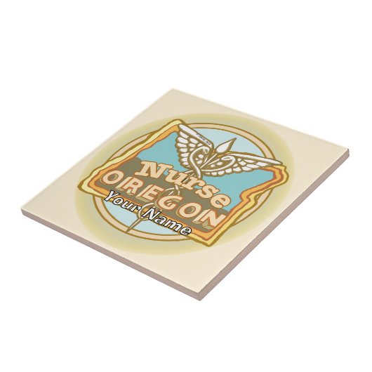 Oregon Nurse Caduceus タイル (側面)