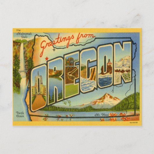 Oregon ORからの挨拶 ポストカード (正面)