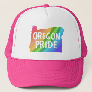 Oregon State Map Illustration PRIDE RAINBOW キャップ