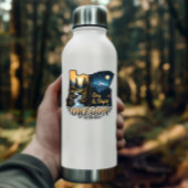 Oregon State Sticker | Day & Night Landscape Art シール