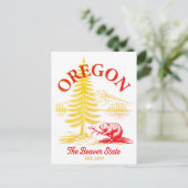 Oregon The Beaver State Est. 1859 ポストカード (スタンド正面)