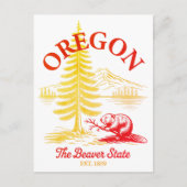 Oregon The Beaver State Est. 1859 ポストカード (正面)