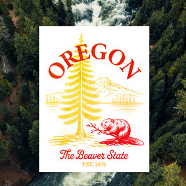 Oregon The Beaver State Est. 1859 ポストカード