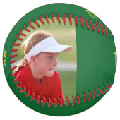 Oregon Vert Jaune Personnalisé 2 photos ソフトボール (正面左)