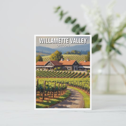 Oregon Willamette Valley Travel ポストカード (スタンド正面)