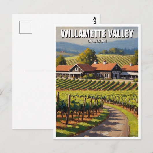 Oregon Willamette Valley Travel ポストカード (正面/裏面)