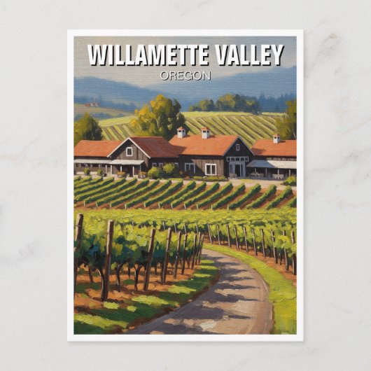 Oregon Willamette Valley Travel ポストカード (正面)