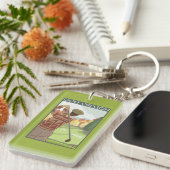 OregonGolf場面ヴィンテージ旅行ポスター キーホルダー (正面右)