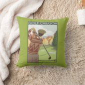 OregonGolf場面ヴィンテージ旅行ポスター クッション (ブランケット)