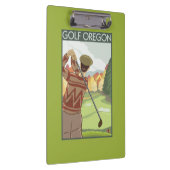 OregonGolf場面ヴィンテージ旅行ポスター クリップボード (右)