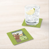 OregonGolf場面ヴィンテージ旅行ポスター スクエアペーパーコースター (インサイチュ)