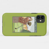 OregonGolf場面ヴィンテージ旅行ポスター Case-Mate iPhoneケース (裏面(横))