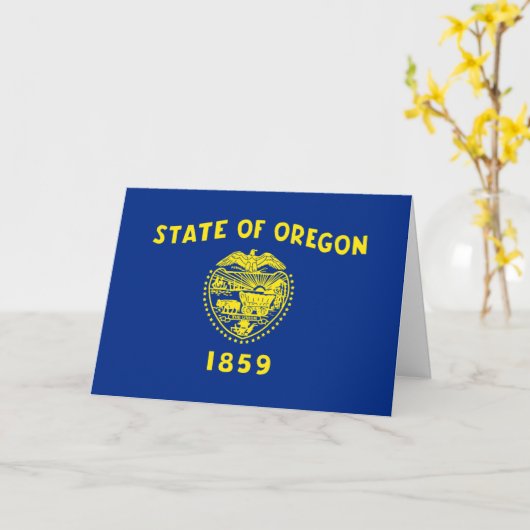 Oregonian Flag, Flag of Oregon カード (黄色い花)