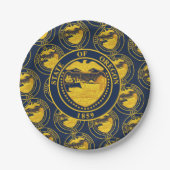 Oregonian Seal, Oregon ペーパープレート (正面)