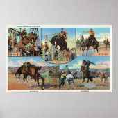 OregonScanstic Views of Rodeo Bronco Busters ポスター (正面)