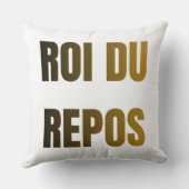 Oreiller Roi de la Flemme – Singe Paresseux funny クッション (裏面)