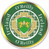 O'Reilly Irish Shield/Celtic Cross Personalized シール (正面)