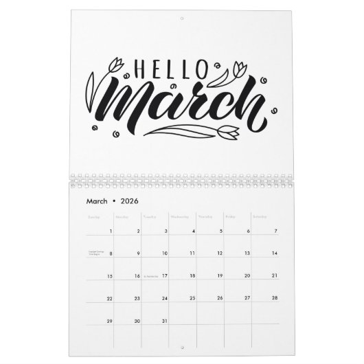 Oreoについての引用文のイラストレーション カレンダー (3月 2026)