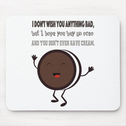 Oreoについての引用文のイラストレーション マウスパッド (正面)