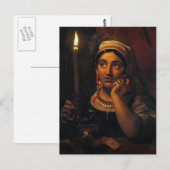 Orest Kiprensky – キャンドル付き占い ポストカード (正面/裏面)