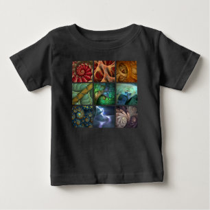 "Orgaenica"のフラクタルのPolyptychのベビーのワイシャツ ベビーTシャツ