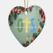 Organ Donation Awareness Christmas Holiday セラミックオーナメント (左)