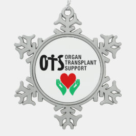 Organ Donation Awareness Snowflake Holiday スノーフレークピューターオーナメント