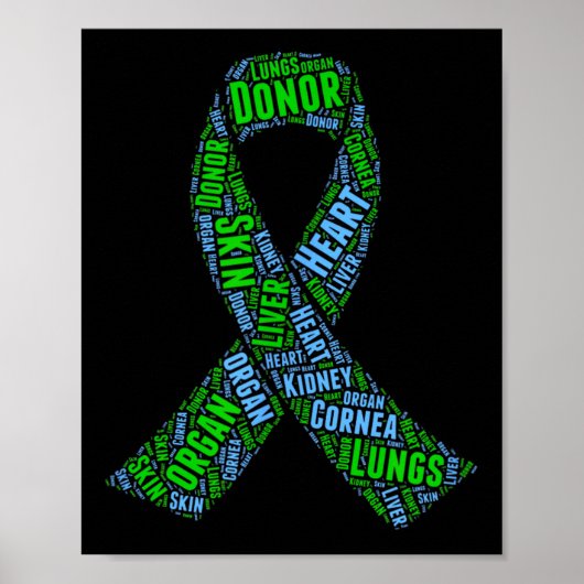 Organ donation awareness transplant or recipient ポスター (正面)