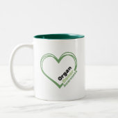 Organ Donor Awareness Ceramic Mug ツートーンマグカップ (左)
